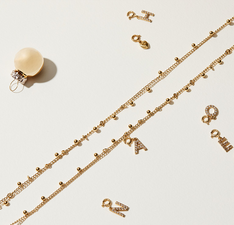 Letter necklaces & bracelets - Gold plated