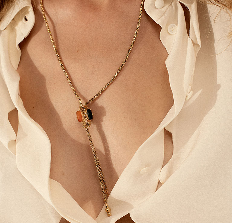 Long necklaces - Beige