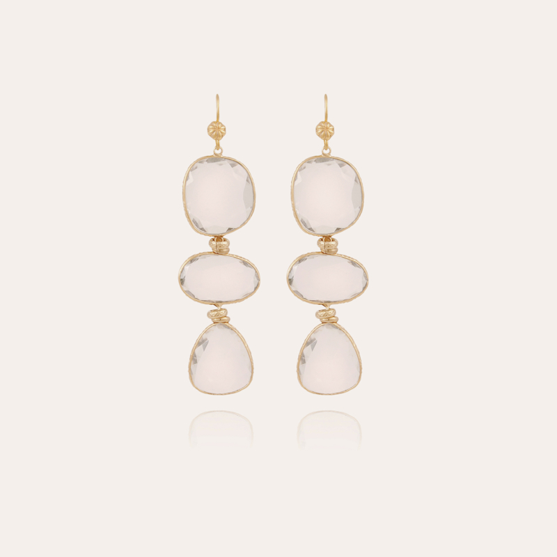 Sireine earrings gold - Cristal