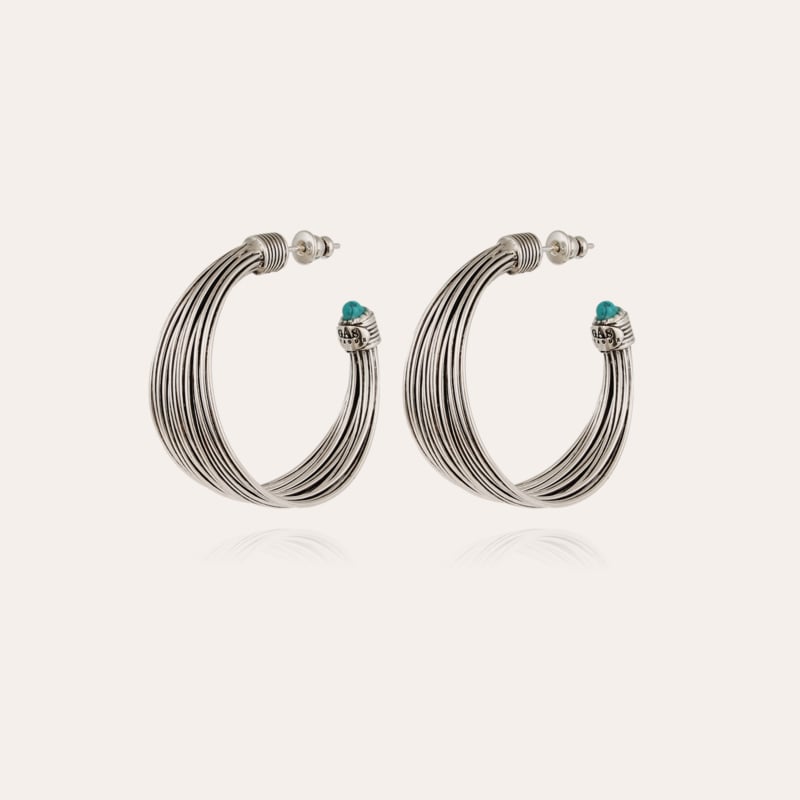 Arpa hoop earrings small size silver