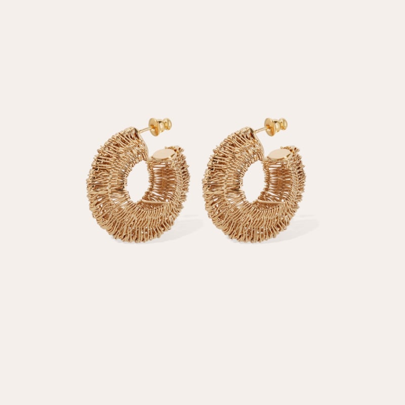 Crocus hoop earrings small size
