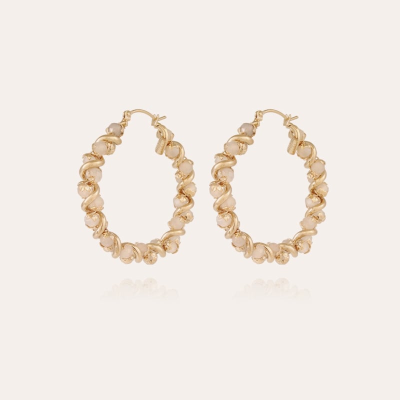 Eurydice hoop earrings - Moonstone