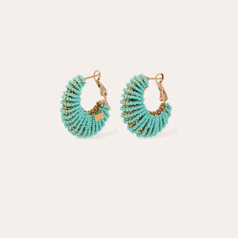 Boucles d'oreilles créoles Izzia petit modèle dorées 