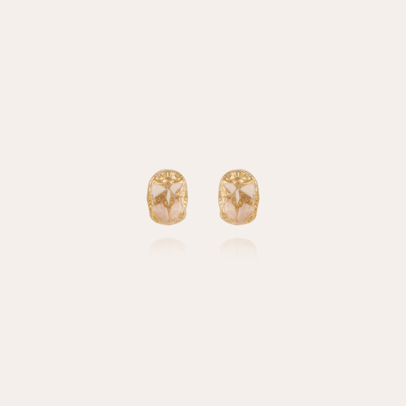 Boucles d'oreilles puces Scaramouche dorées