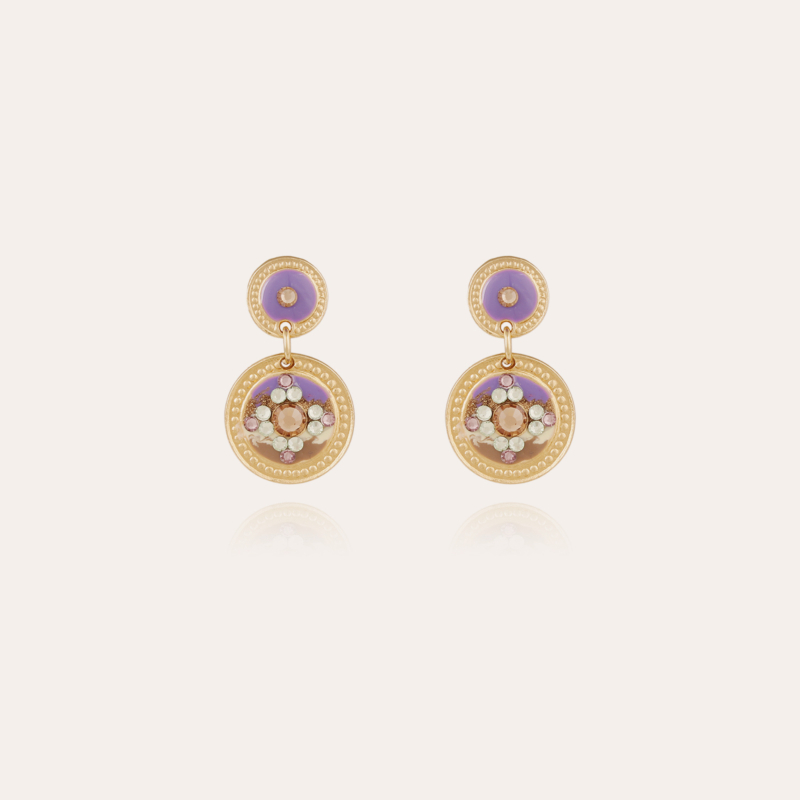 Sequin earrings gold