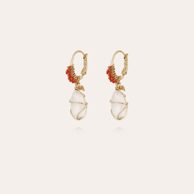 Tao Rainbow earrings gold - Crystal
