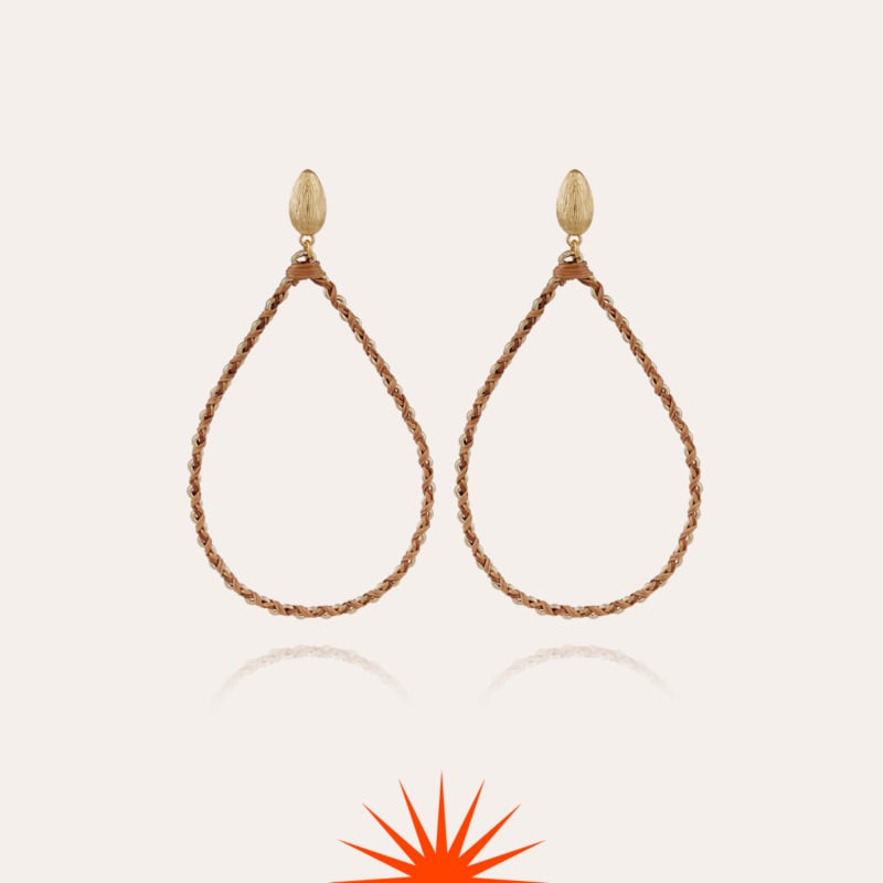Beyby earrings large size gold - Wicker - 55 years collection