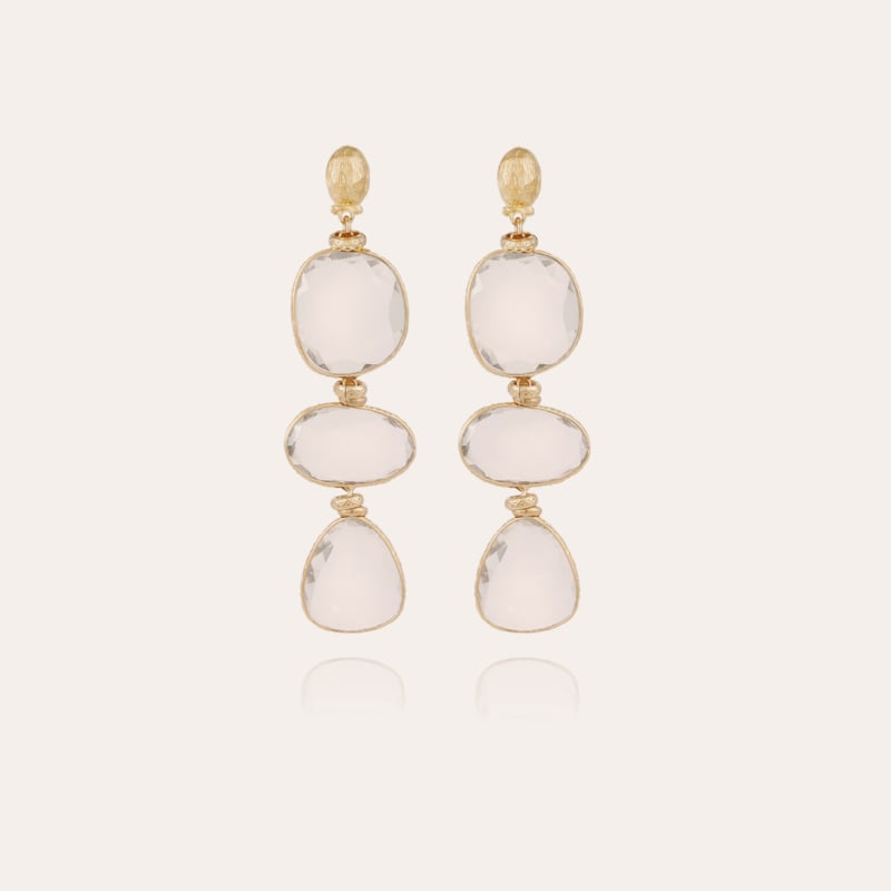 Sireine earrings gold - Cristal