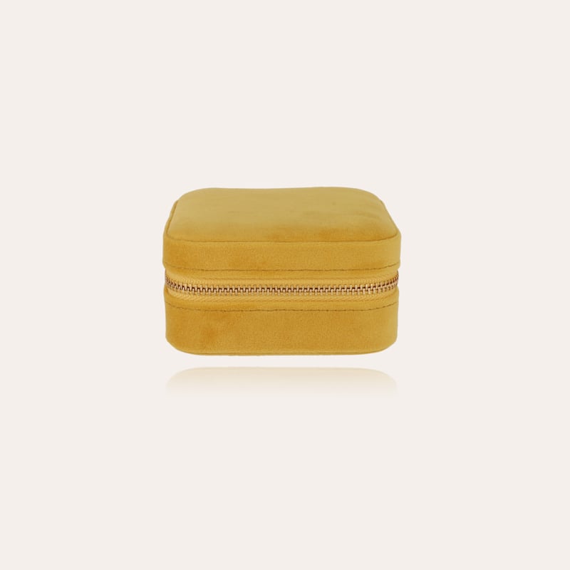 Jewelry box velvet small size - Yellow