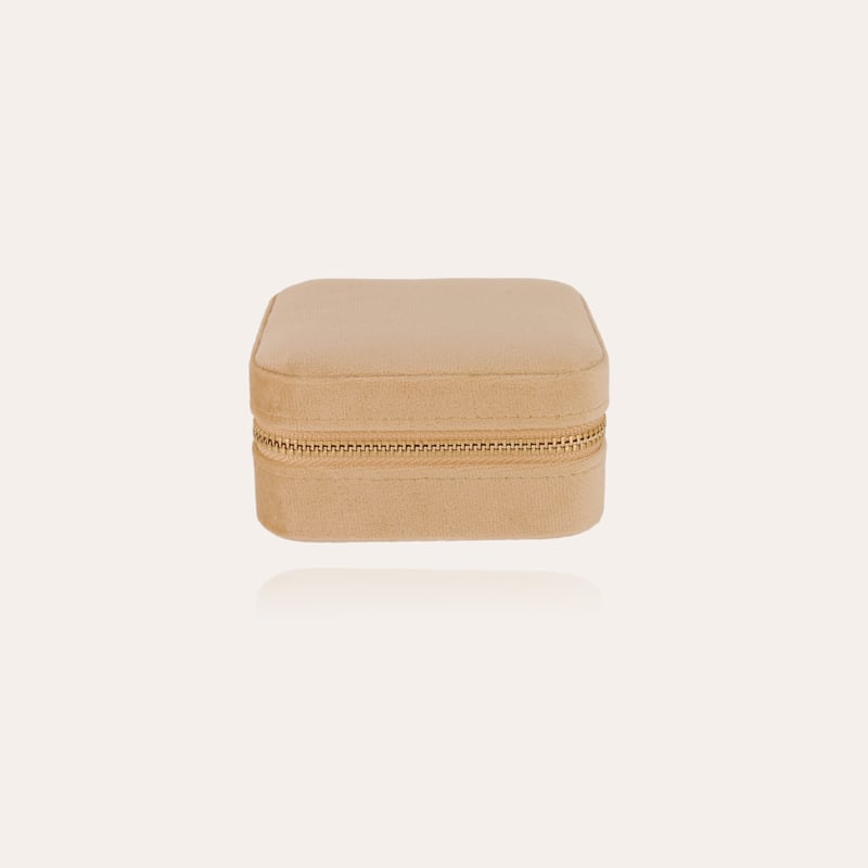 Jewerly box velvet small size - Beige