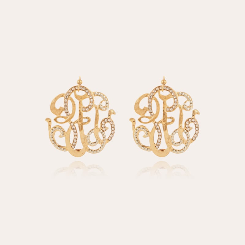 Arabesque earrings large size gold