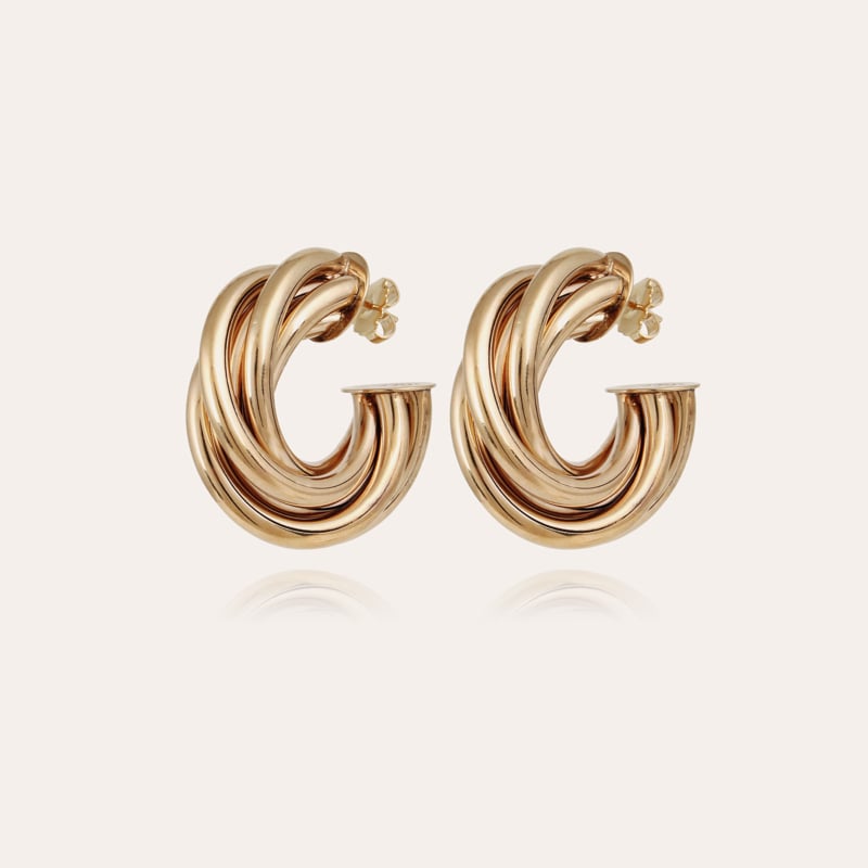 Boucles d'oreilles créoles Atik moyen modèle dorées