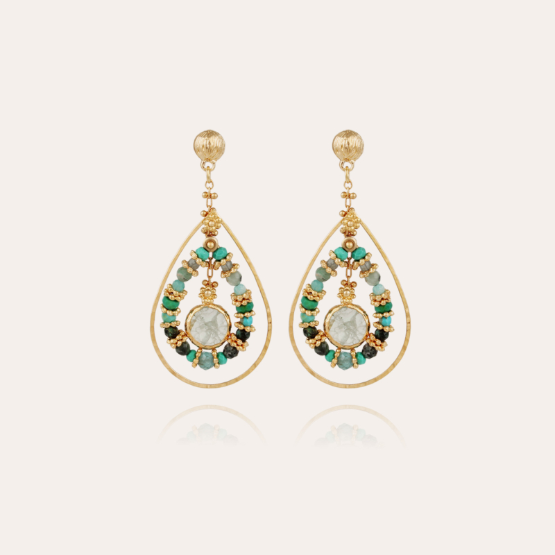 Aurore Serti earrings mini gold - Fluorine