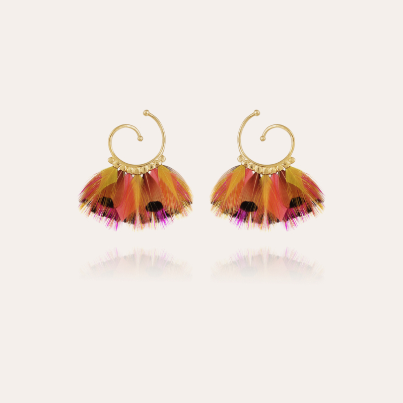 Buzios hoop earrings mini gold
