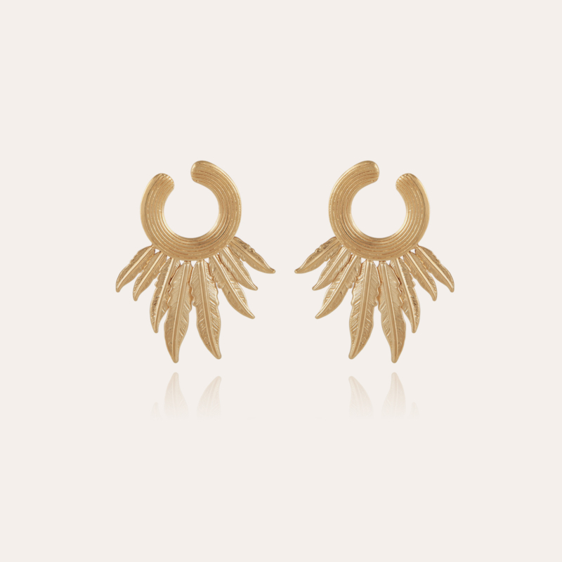Caracara earrings gold