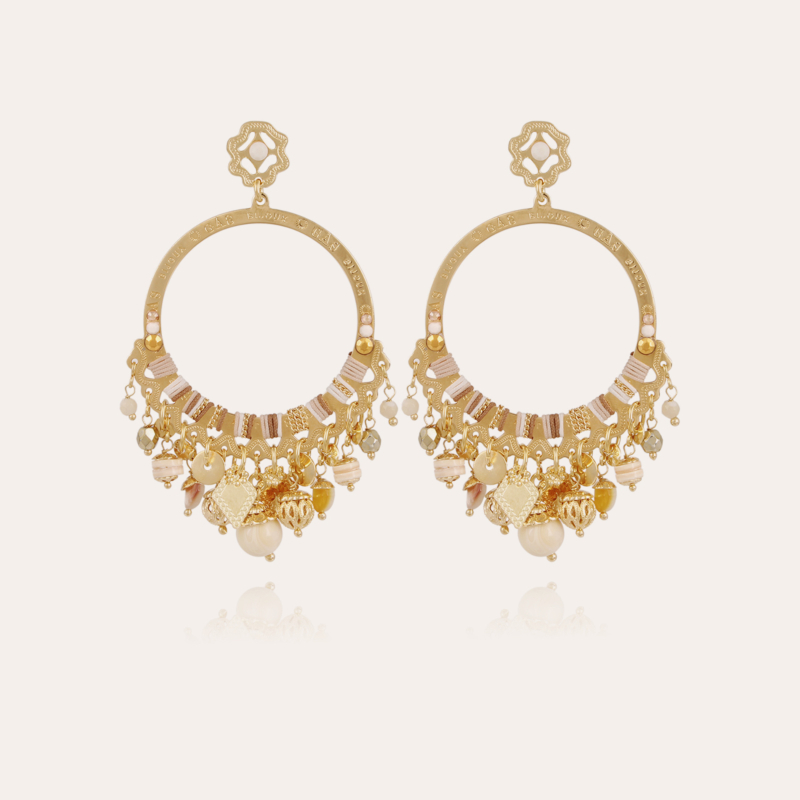 Cécile Serti earrings small size gold 