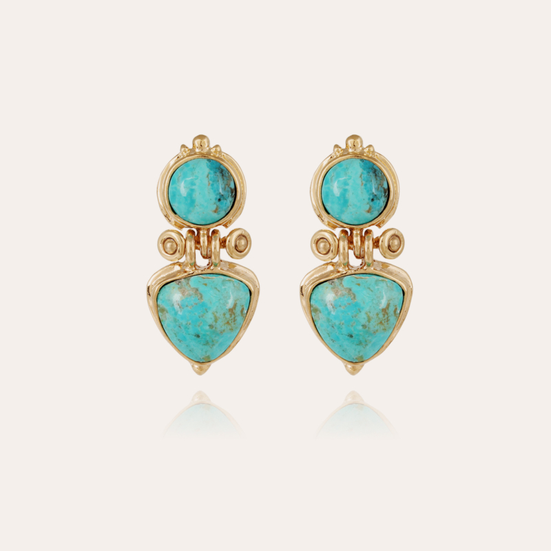 Colorado earrings gold - Turquoise