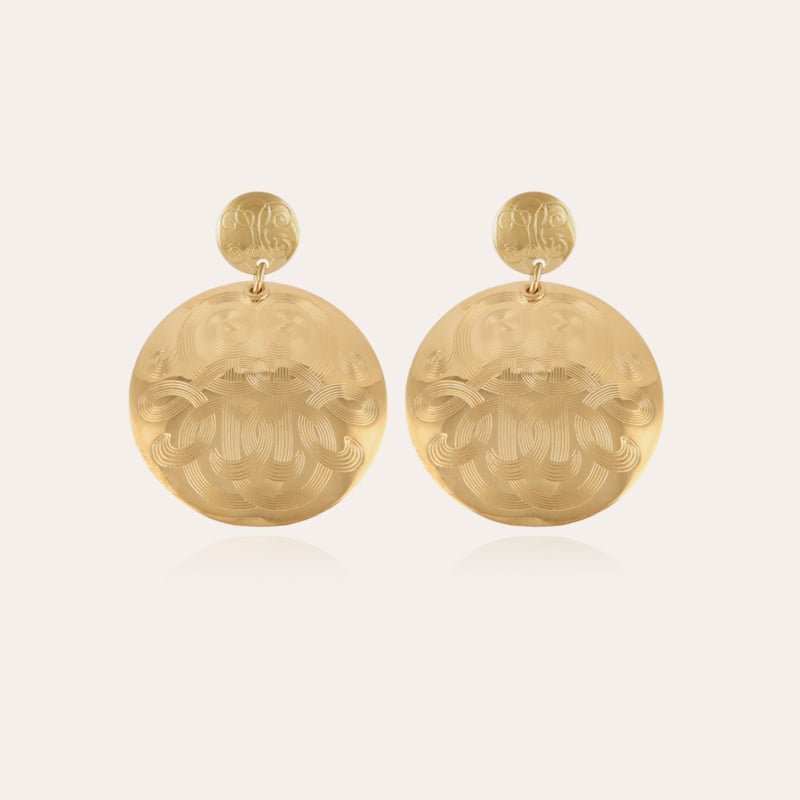 Diva earrings large size gold