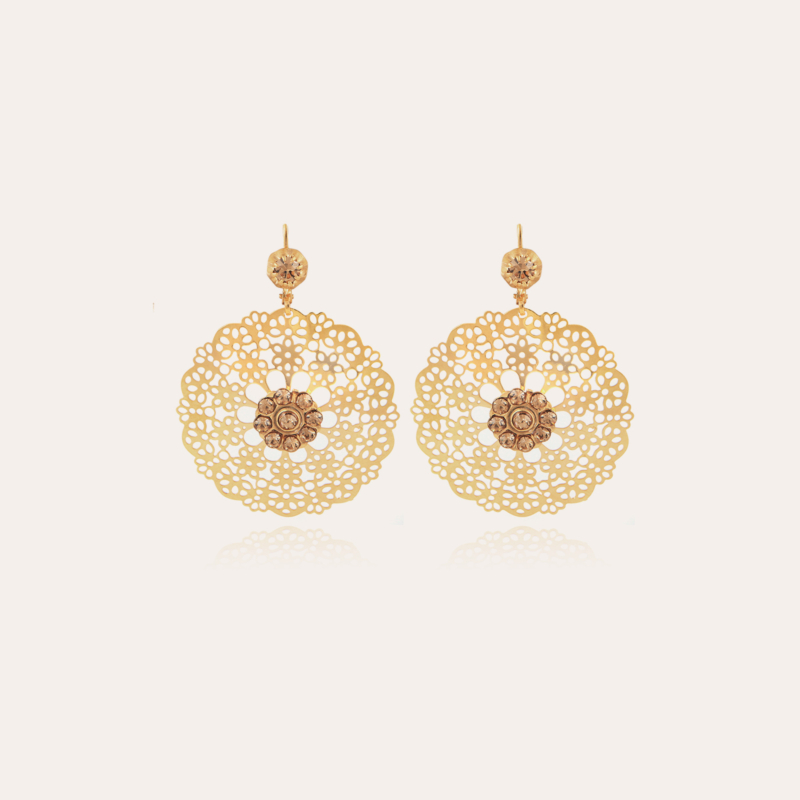 Flocon earrings small size gold