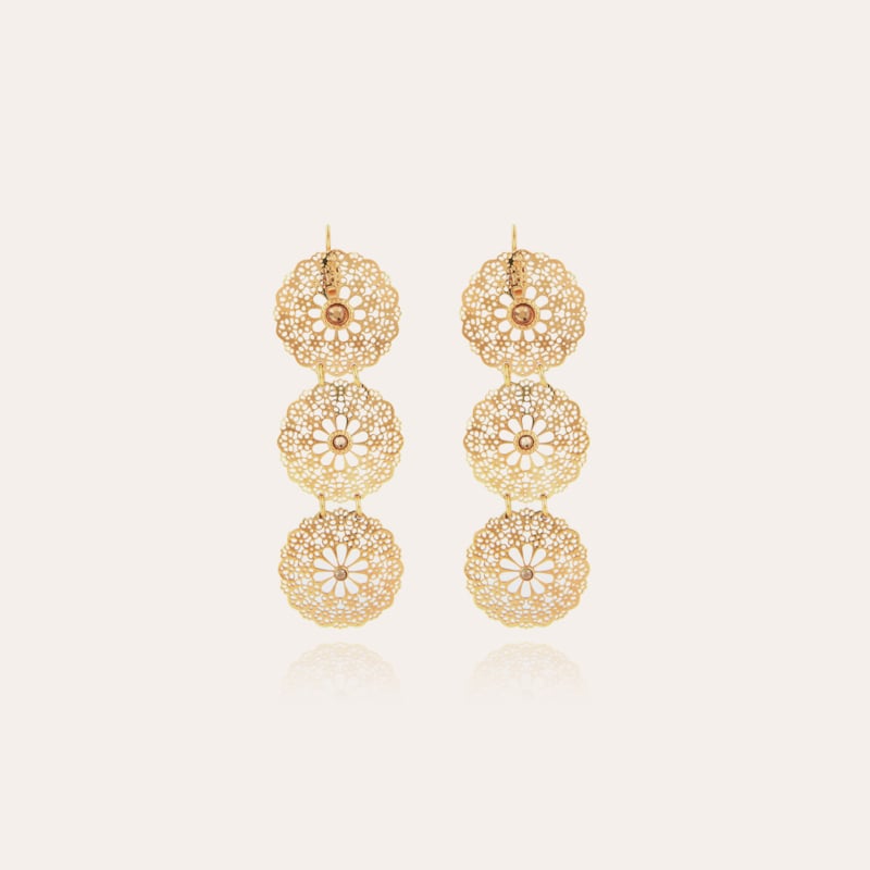 Flocon Triple earrings mini gold
