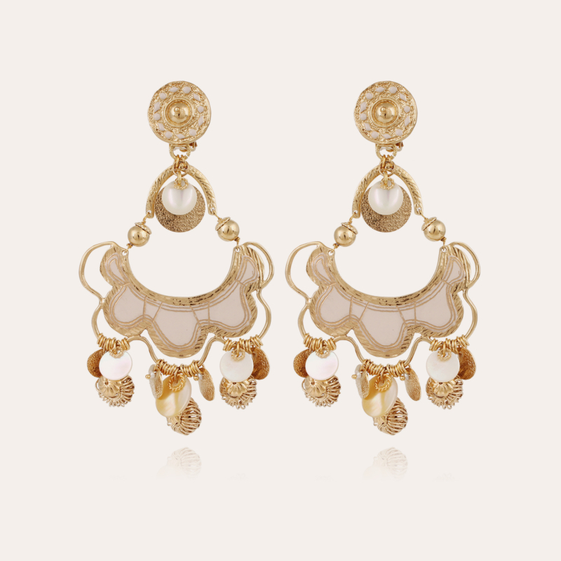 Icare enamel earrings gold - Exclusive piece (4 pieces)