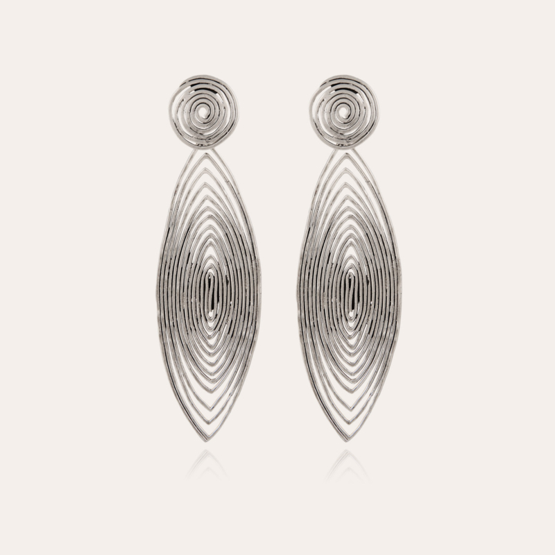Longwave earrings large size silver