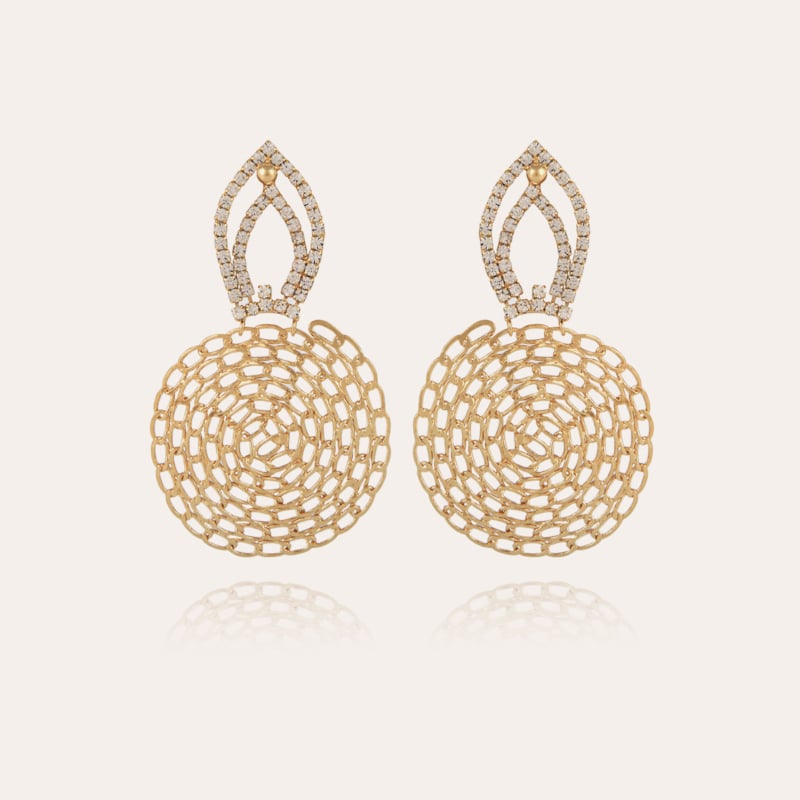 Luciole strass earrings gold