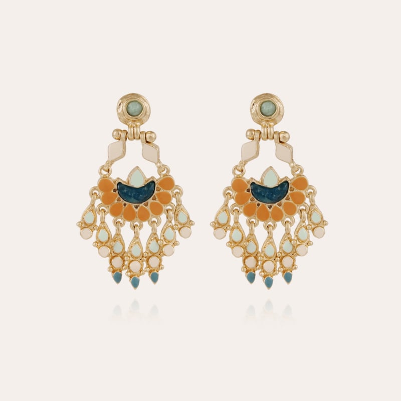 Musa enamel earrings gold