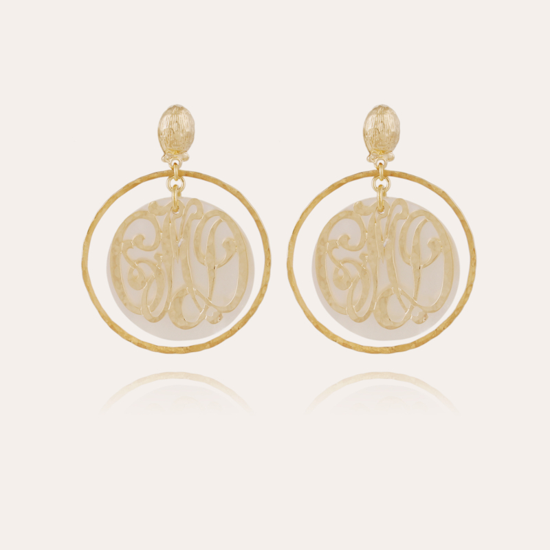 Nana Mariage earrings gold - White Mother-of-pearl