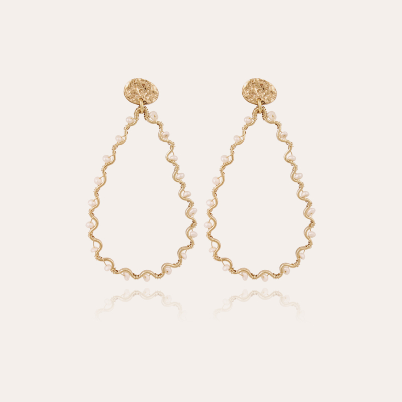 Nympheas earrings gold