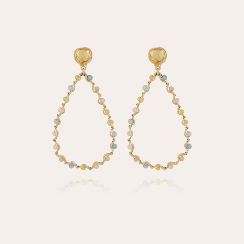 Nympheas earrings gold 
