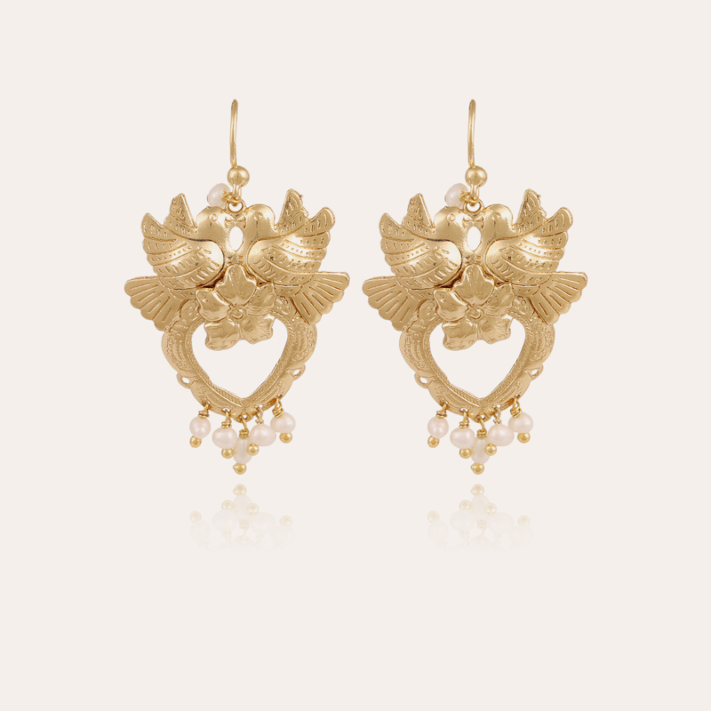 Oaxaca Heart earrings gold