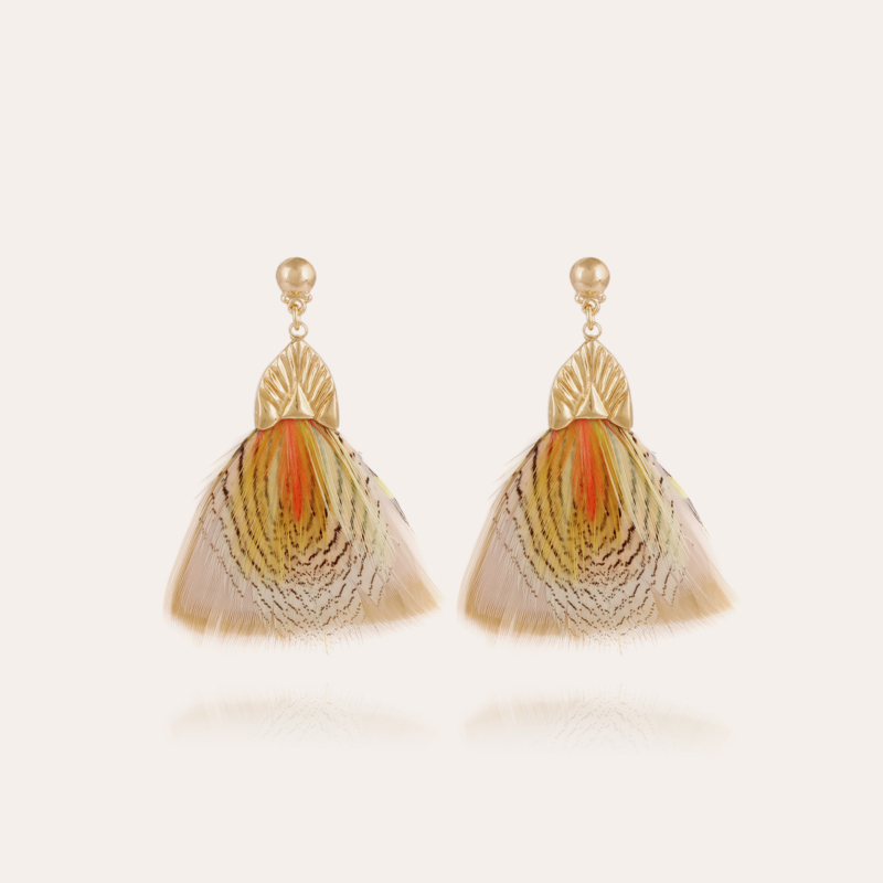 Plumette earrings gold