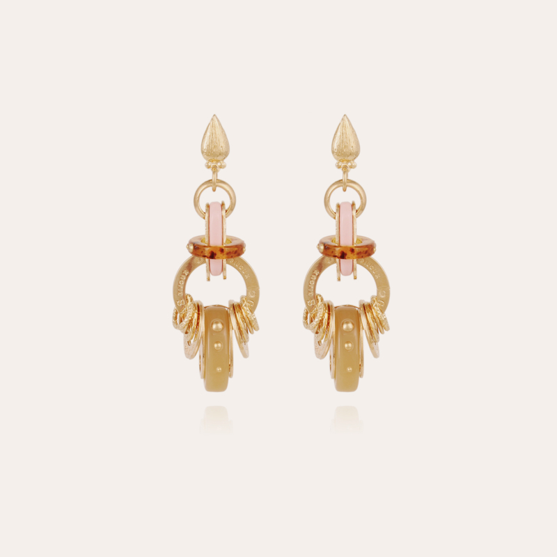 Prato earrings small size acetate gold 