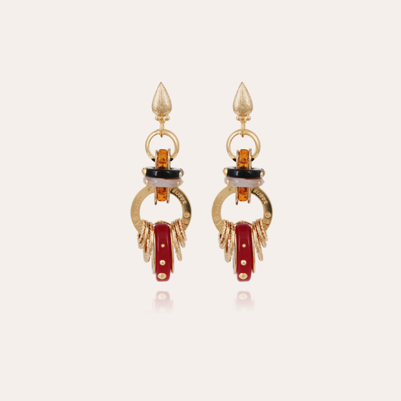Prato earrings small size acetate gold