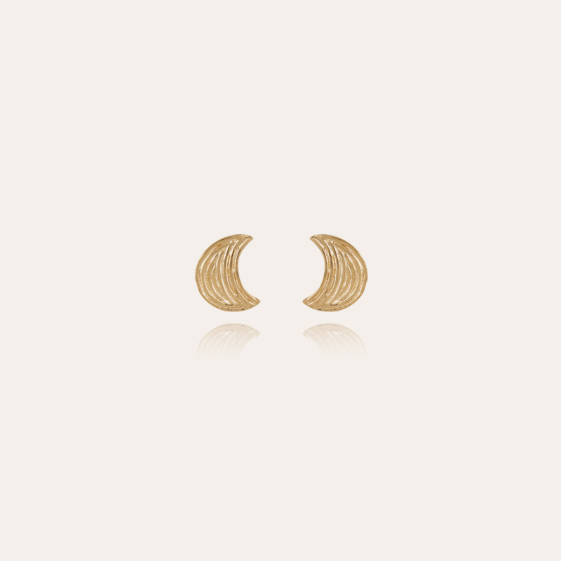 Luna Wave studs earrings small size gold