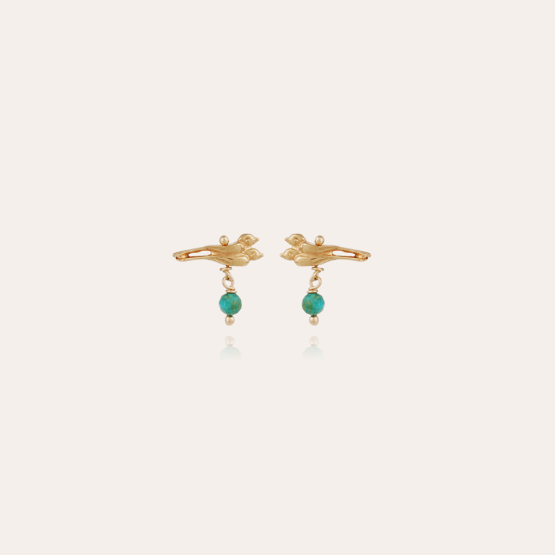 Piu piu studs earrings gold
