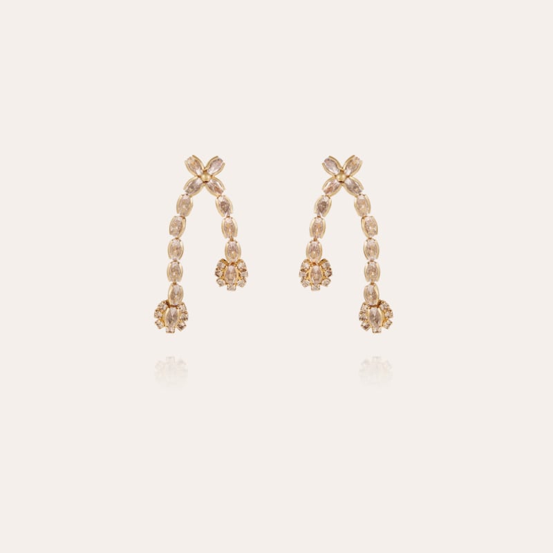 Riviera Asymetric earrings small size gold 