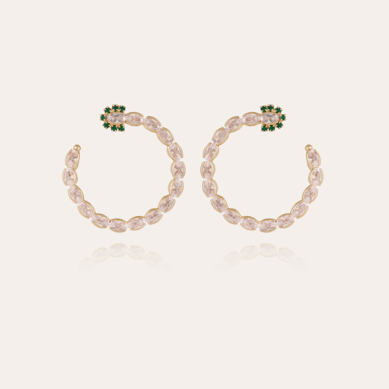 Riviera hoop earrings large size gold 