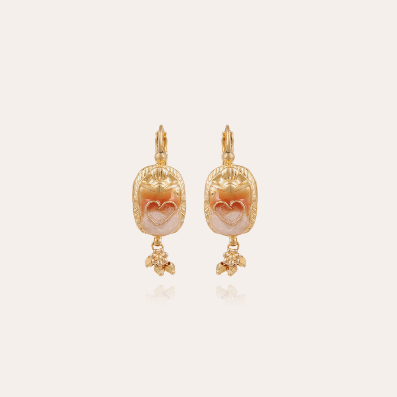 Scaramouche sign earrings gold
