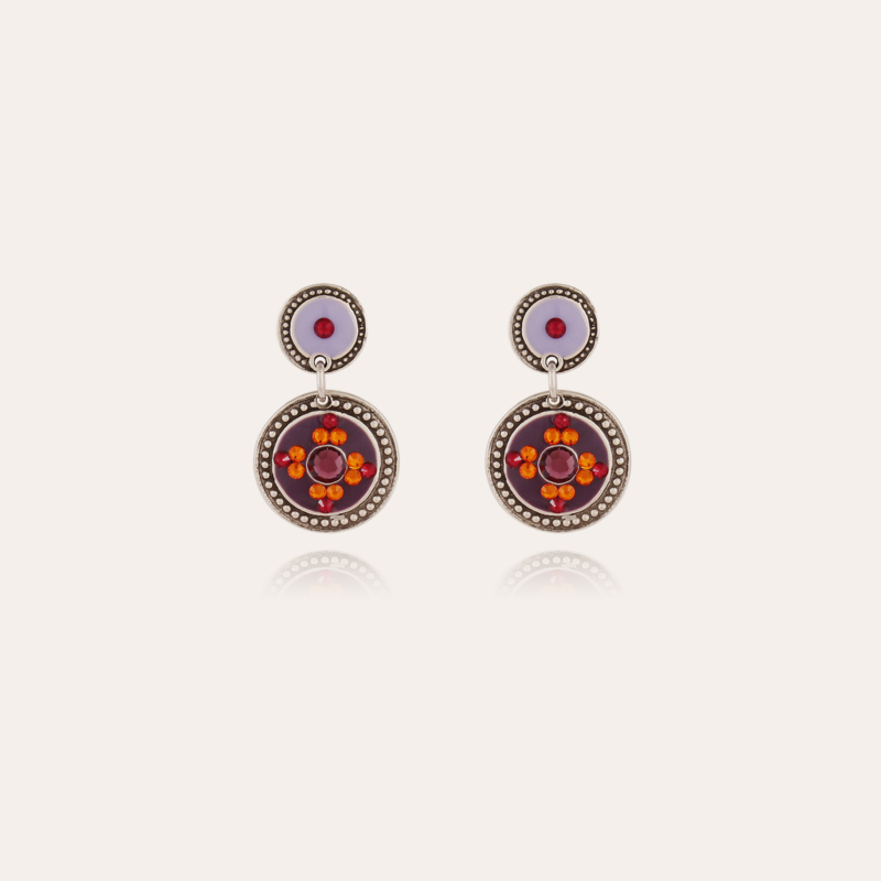Sequin earrings silver