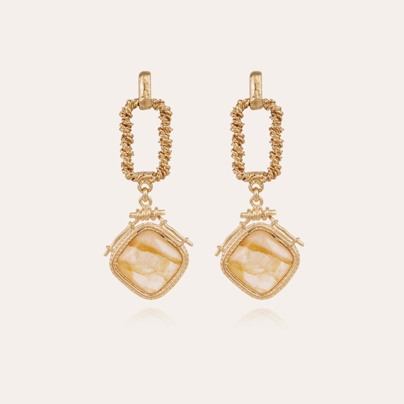 Siena earrings gold - Yellow Hematoide
