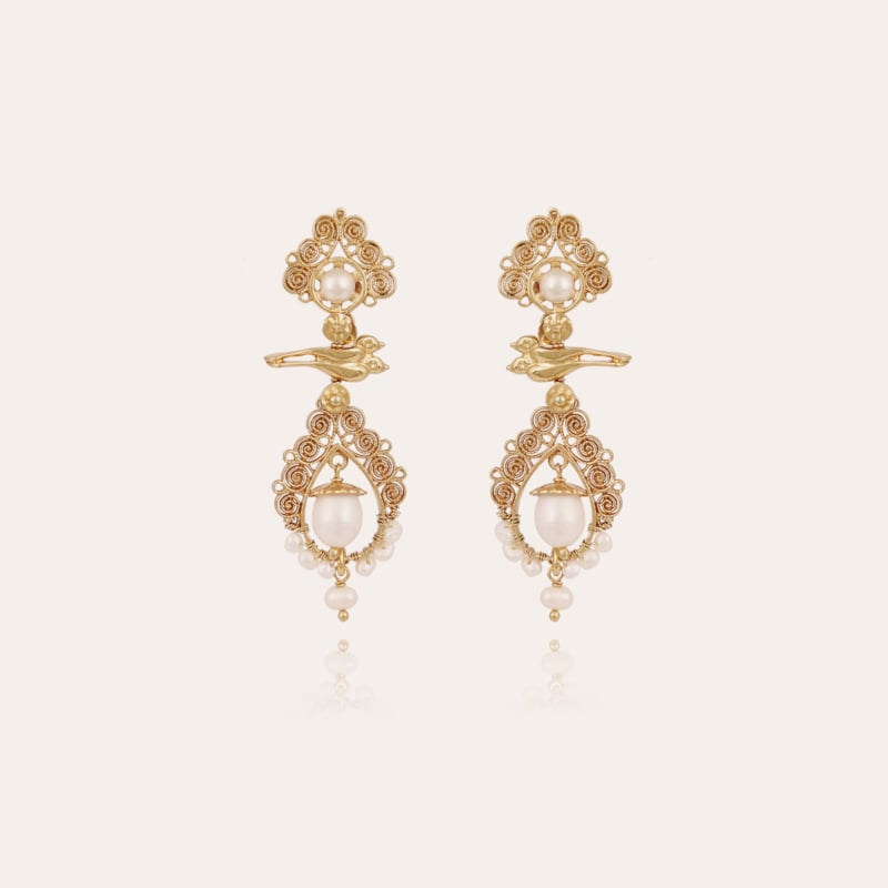 Tocoa Bird earrings gold