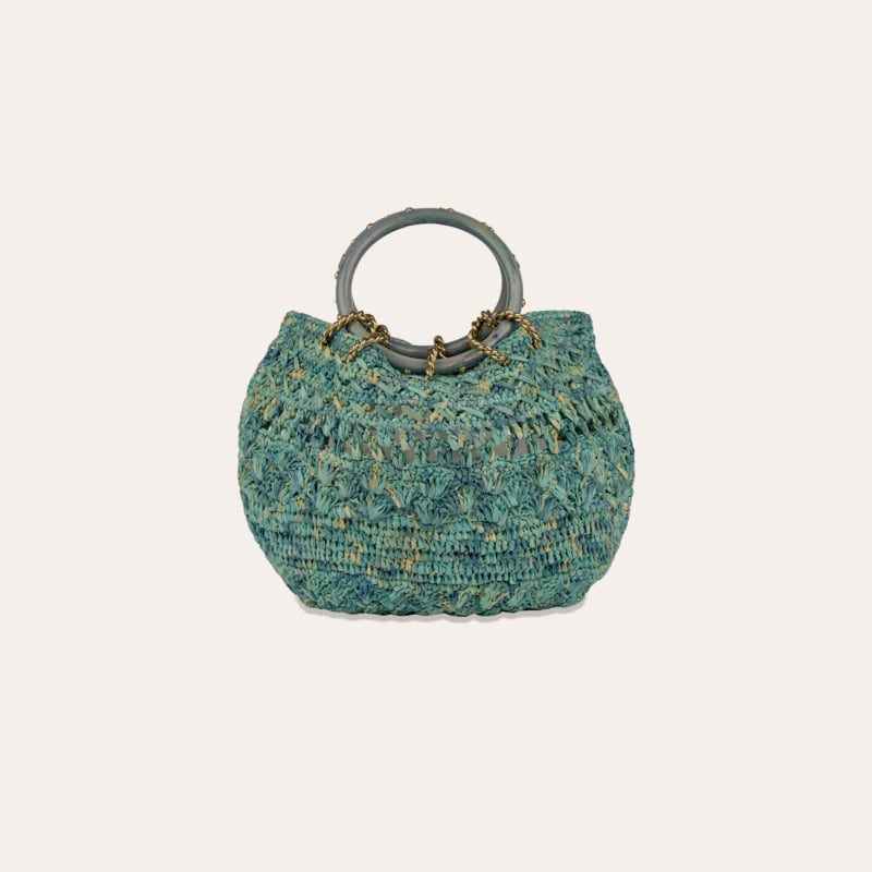 Picot Purse bag raffia