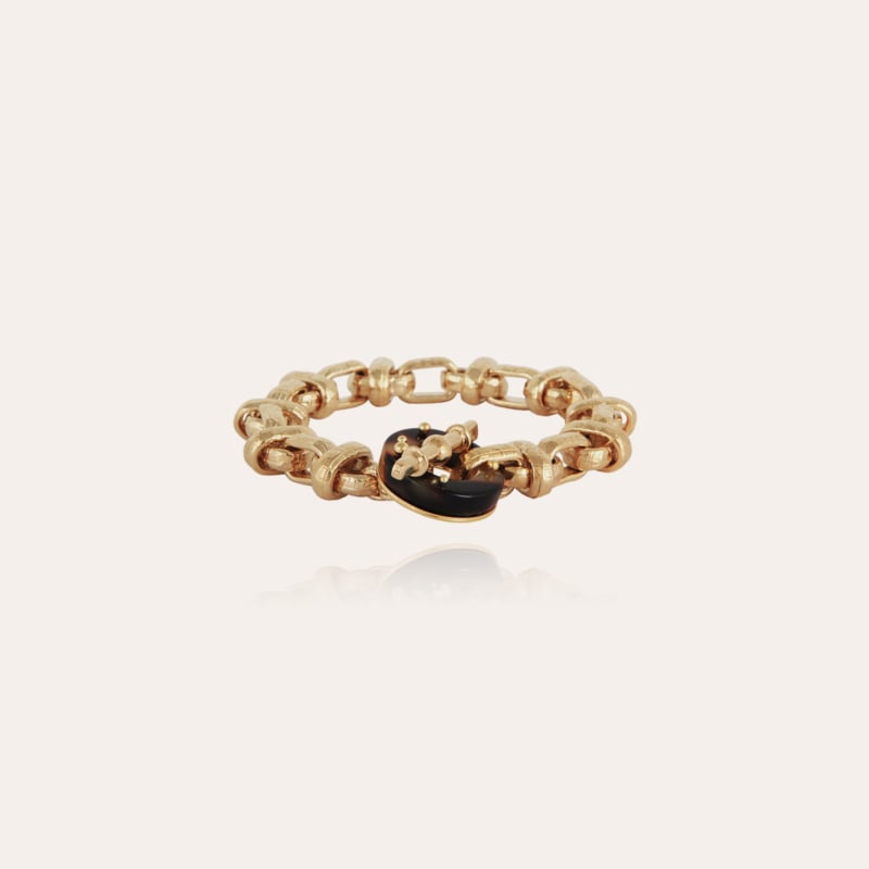 Adrian bracelet acetate gold - Tortoise