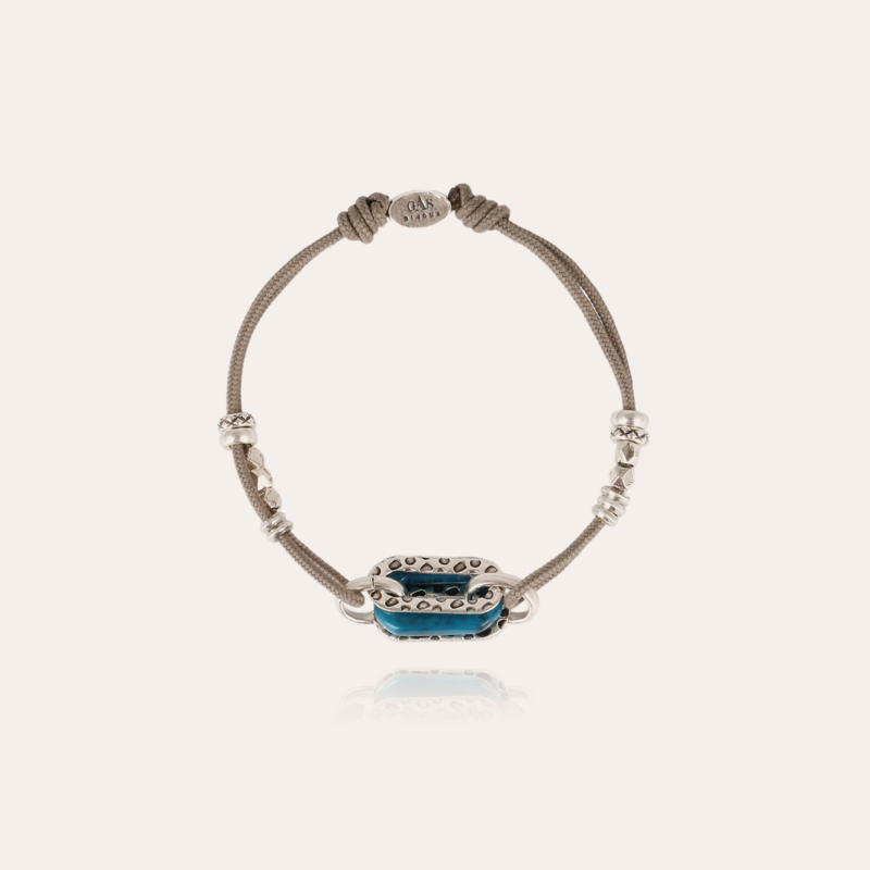 Escale men bracelet acetate silver - Blue