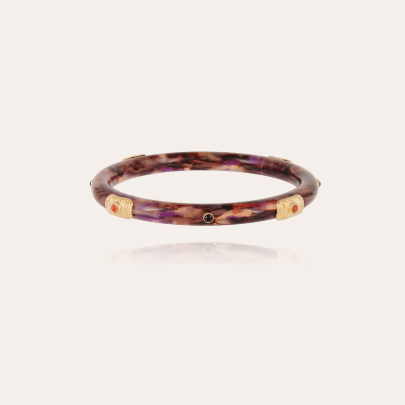 Caftan Meknes bracelet acetate gold - Purple 