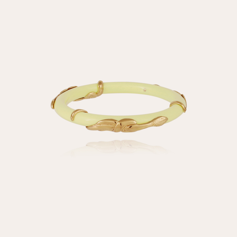 Cobra jonc bracelet acetate gold - Neon yellow