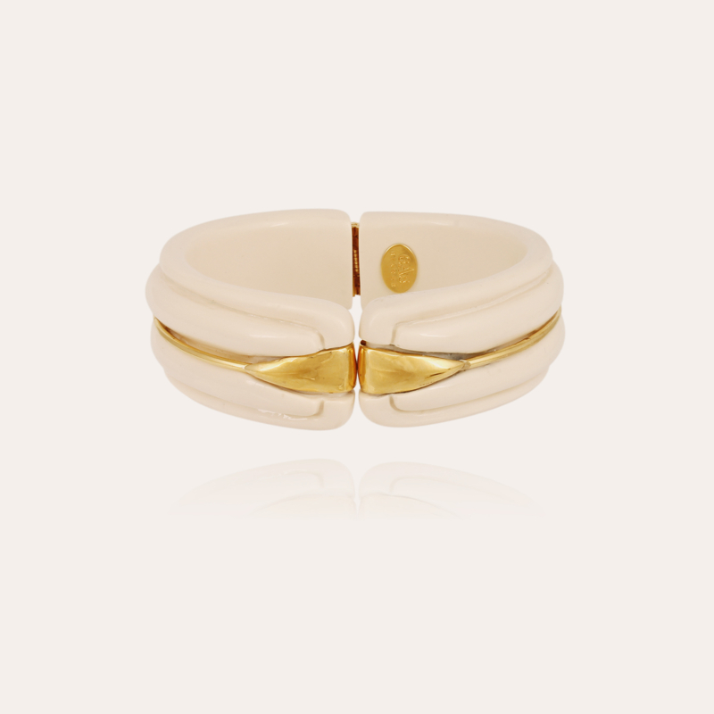 Ecume bracelet acetate gold - Ivory