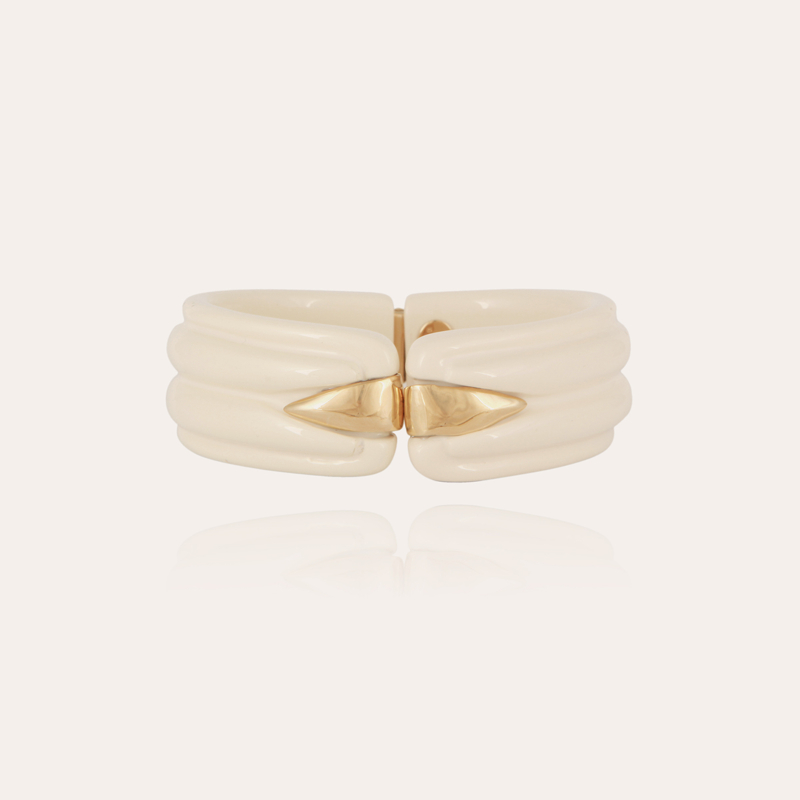 Ecume bracelet acetate gold - Ivory